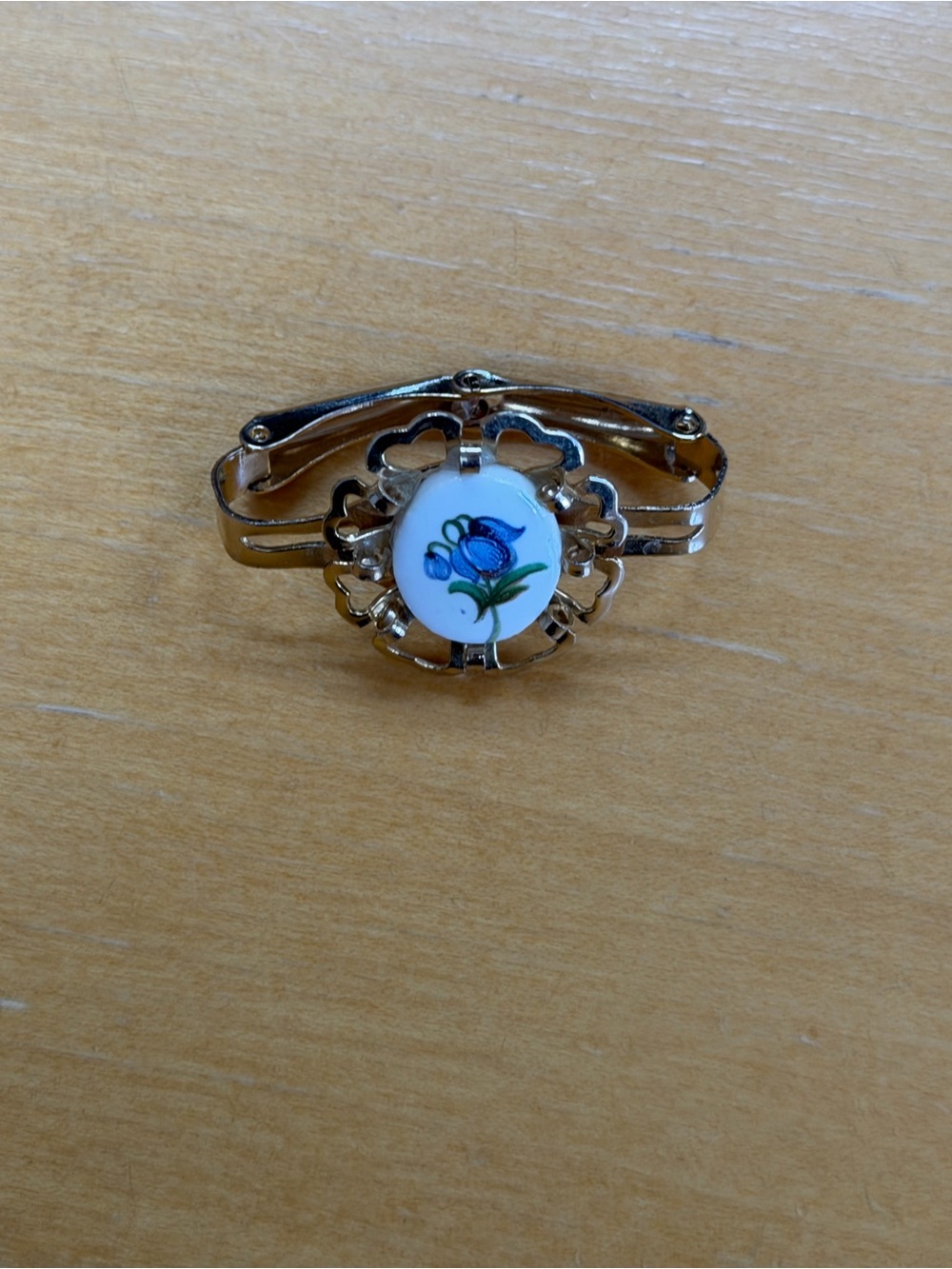 Vintage Scarf Clip Floral - Unbranded